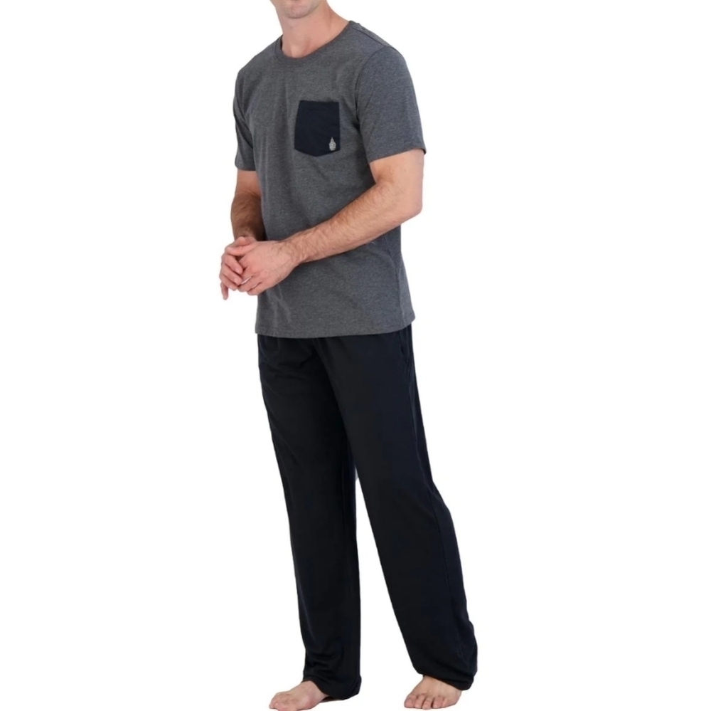 London Fog Jersey coordinates 2 Piece T-shirt & Lounger Sleepwear Set Size Large